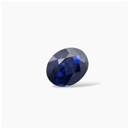 loose Natural Blue Sapphire Stone 6.18 Carats Oval Shape 12.36x9.67x6.01 mm