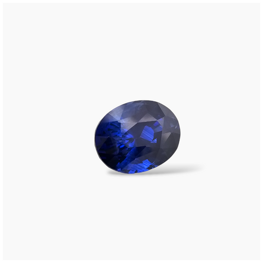 loose Natural Blue Sapphire Stone 6.29 Carats Oval Shape 11.21x8.81x7.89mm