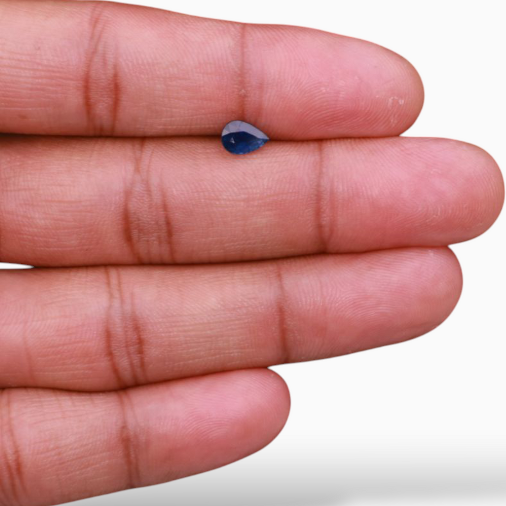 Natural Blue Sapphire in Pear Shape 0.93 Carats 7x5mm Size