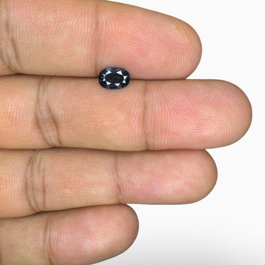 Natural Blue Spinel Stone 0.7 Carats Oval Cut (6.7x4.7mm)