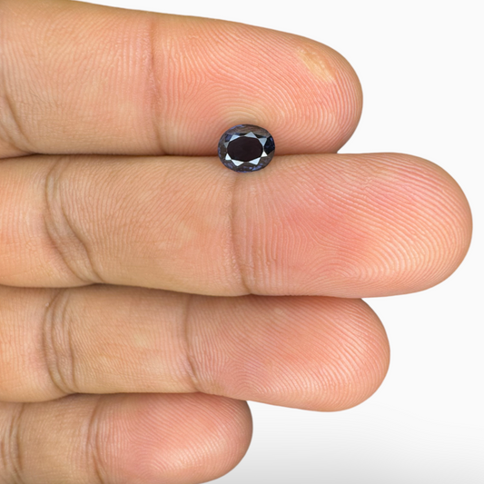 Natural Blue Spinel Stone 0.83 Carats Oval Cut (6x5.5mm)