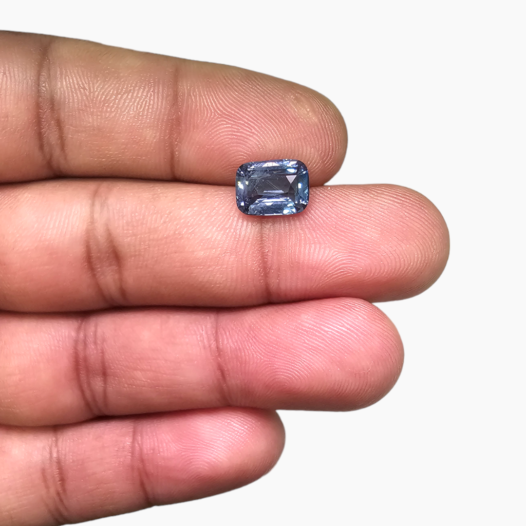 Natural Blue Spinel Stone 2.63 Carats Cushion Cut (9x7 mm)