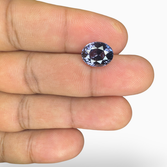 Natural Blue Spinel Stone 3.61 Carats Oval Shape (10.16 x 8.02 x 6.07 mm)