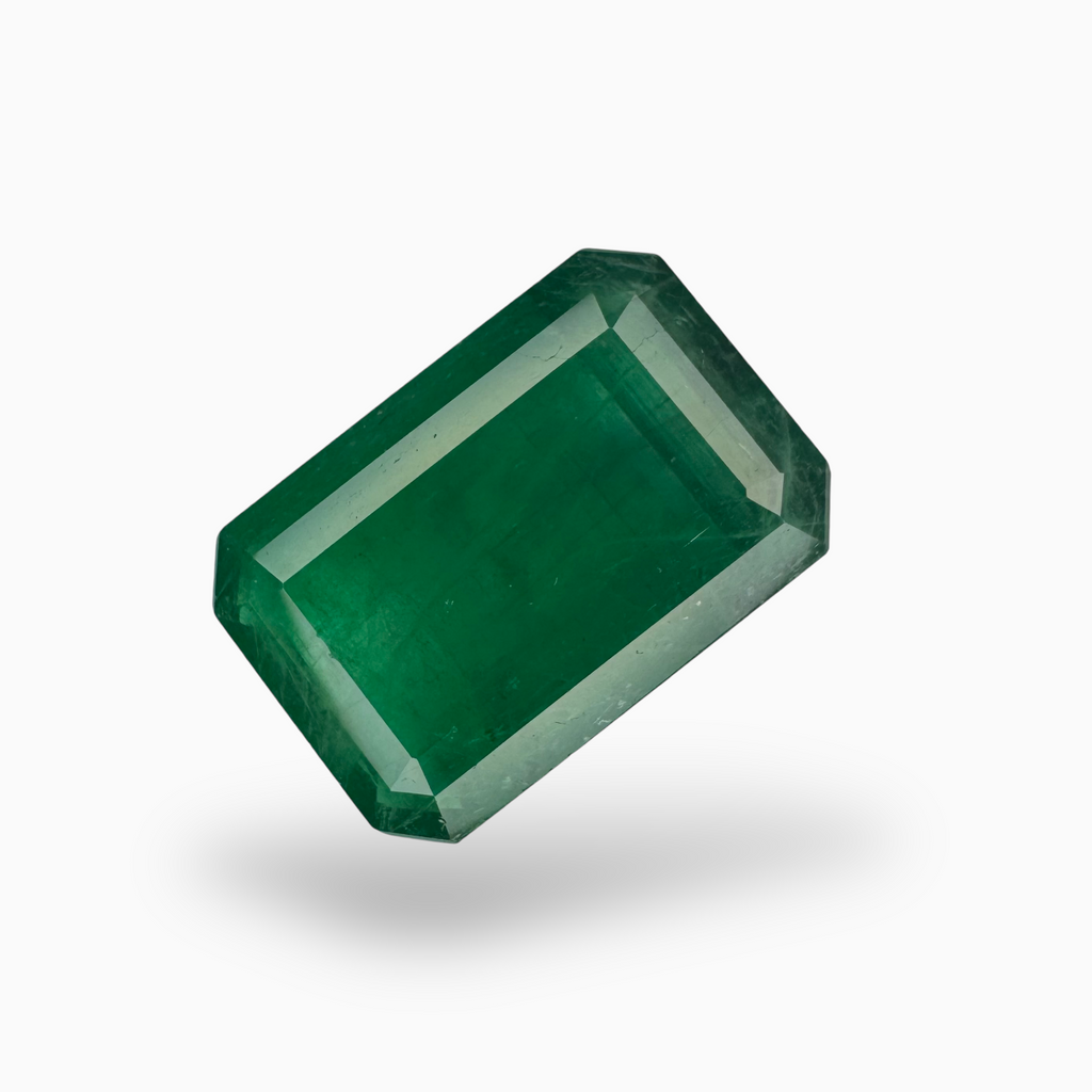 Natural Brazilian Emerald Stone 16.25 Carats Emerald Cut 21.9x 14.38x 6.43 mm Idl Certified