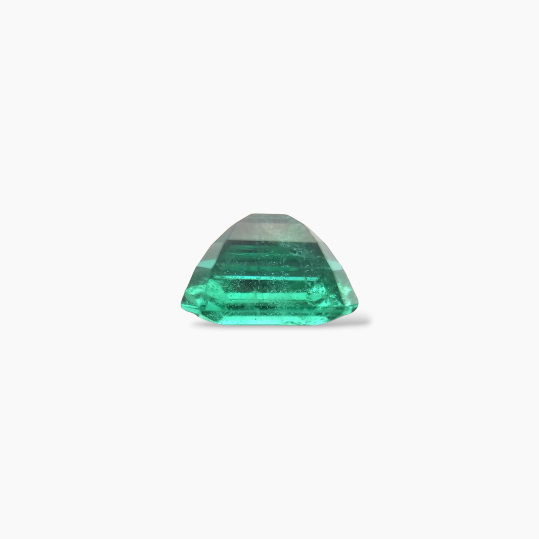 loose Natural Brazilian Emerald Stone 3.91 Carats Emerald Cut ( 9.67x8.54x6.36 mm )