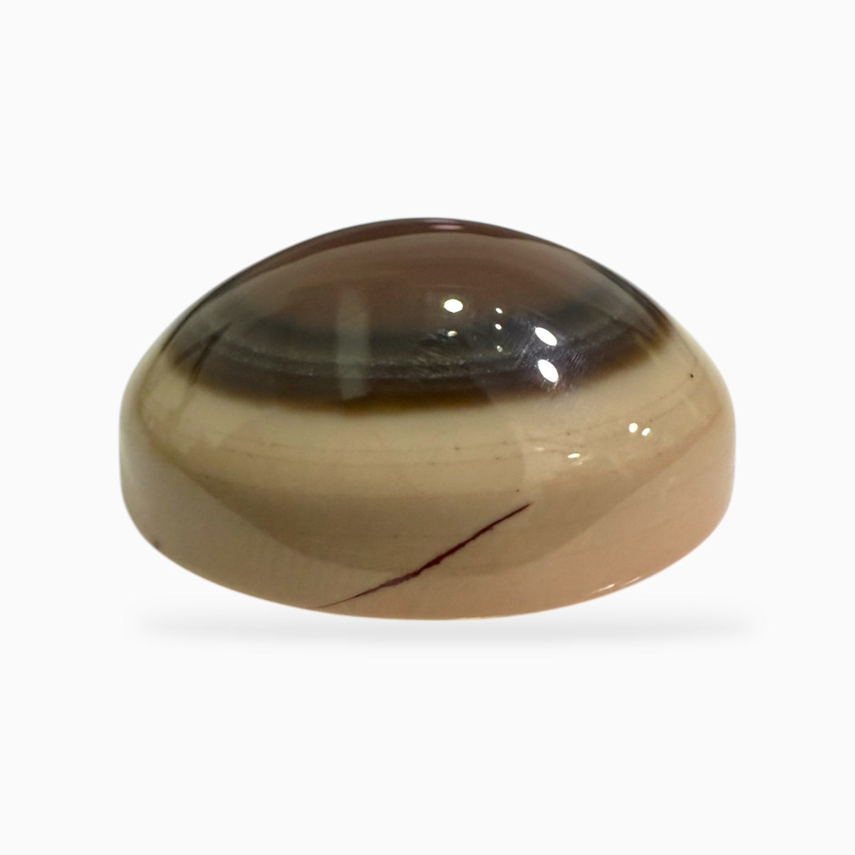 Natural Brown Eye Agate (Aqeeq Stone) 21.5x14.5 mm 23.54 Carats -Moccasin