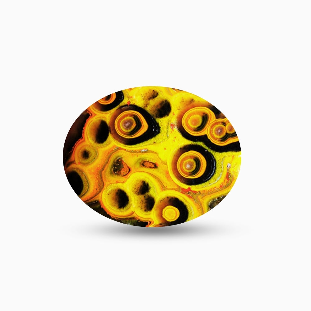 Natural Bumblebee Jasper Stone Oval Shape