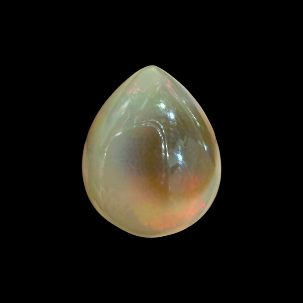 Natural BurlyWood Ethiopian Opal Stone 28.51 Carats Pear Cabochon Shape 24.4 x 20.3 x 11.1 mm