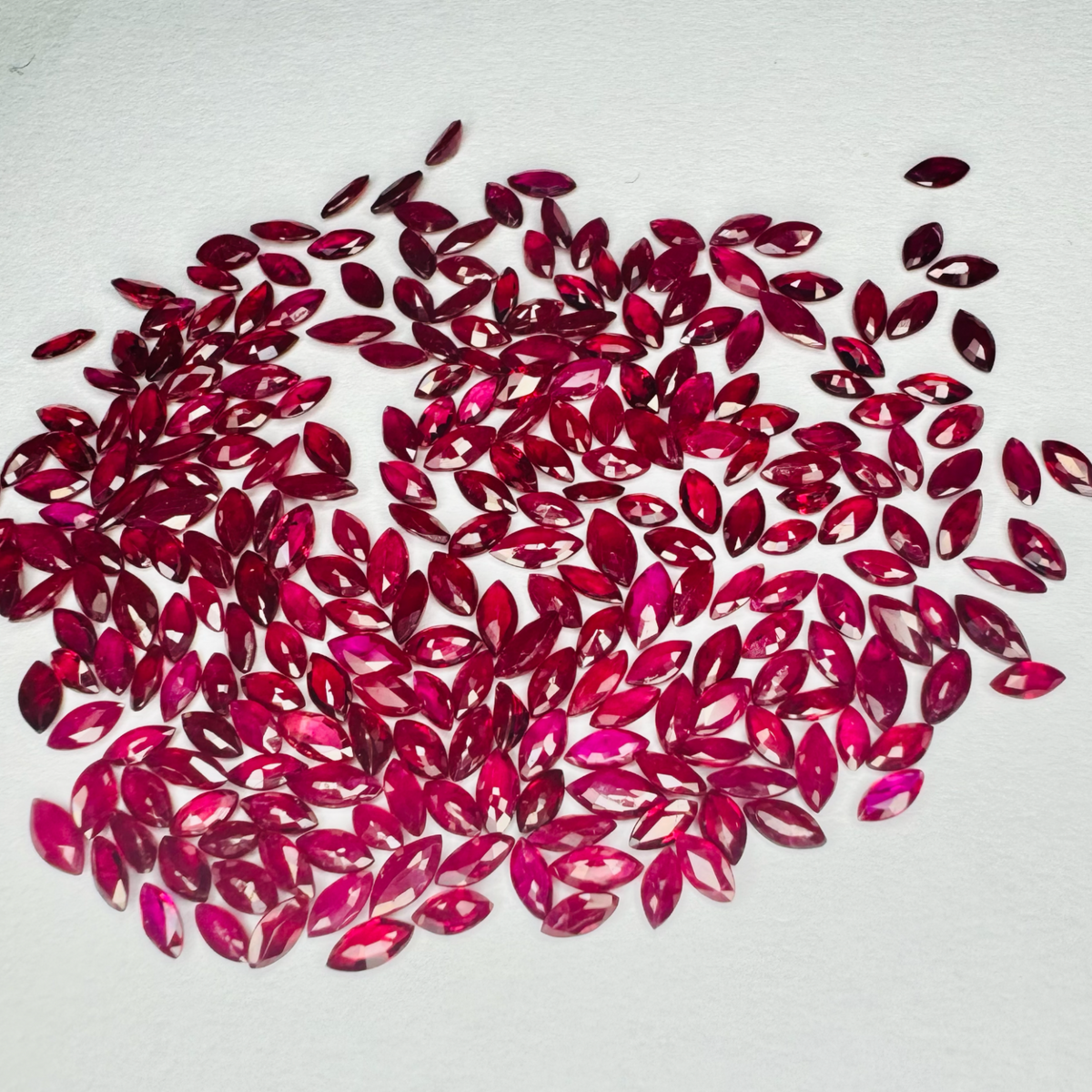 Natural Burmese Ruby Manik Marquise Lot