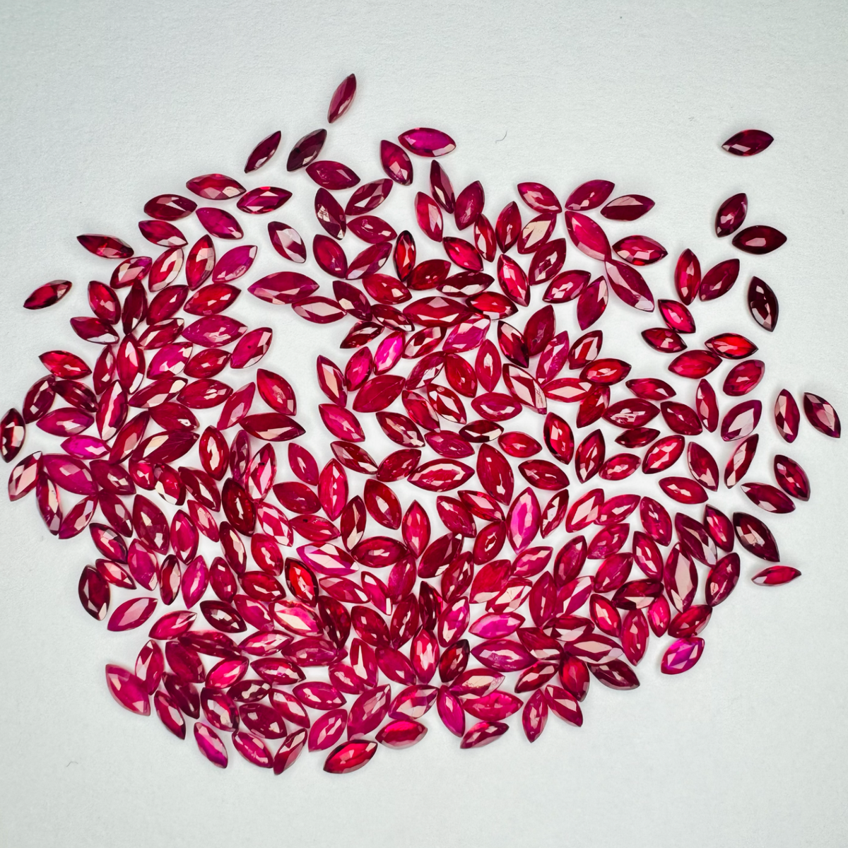 Natural Burmese Ruby Manik Marquise Lot