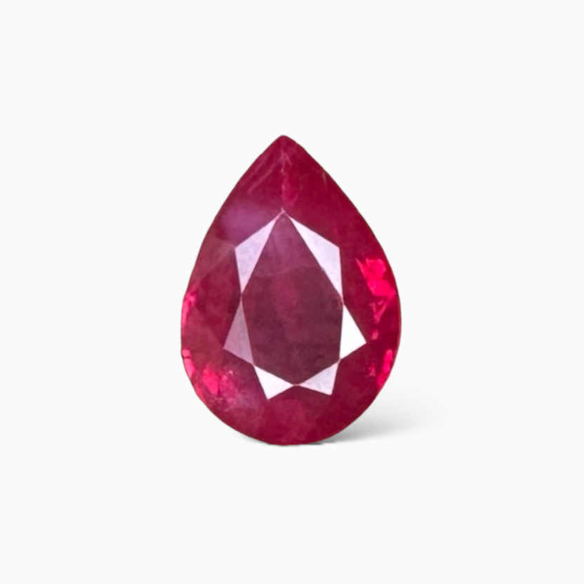 Natural Burmese Ruby in Pink | Buy Gemstone 1.93 Carats in Pear Cut