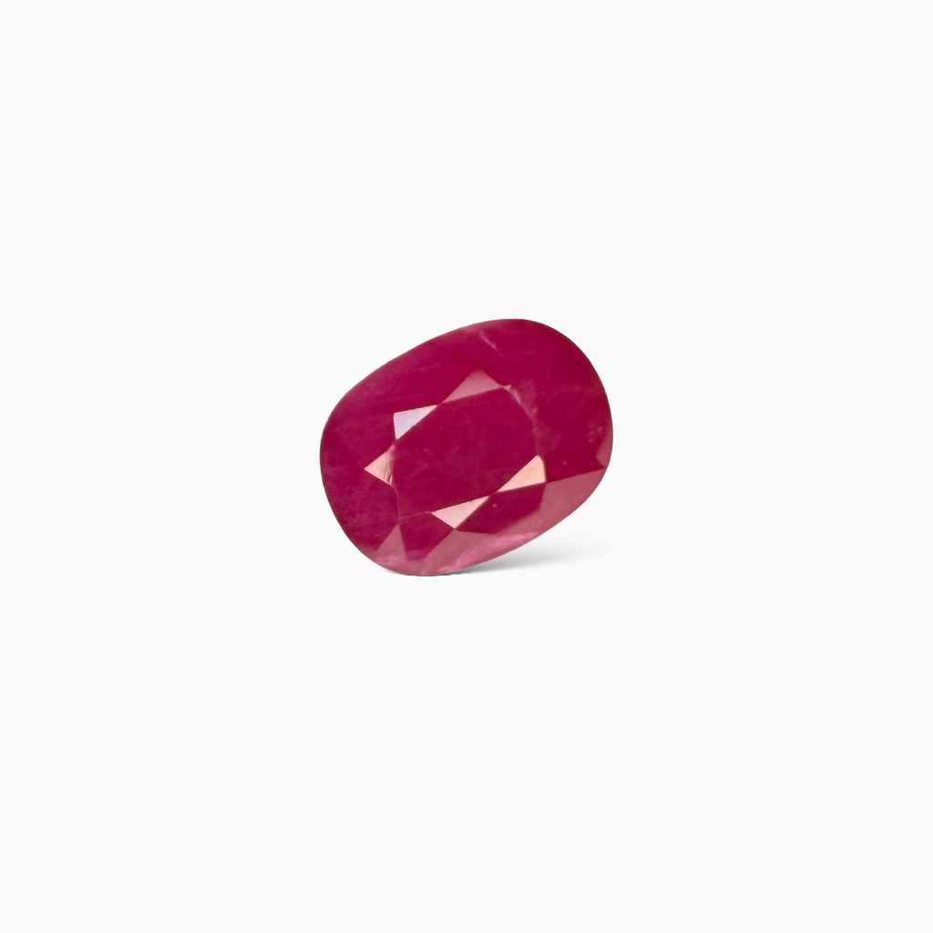 Natural Burmese Ruby Manik Stone 6.51 Carats Oval Cut 12.61x 9.59x 5.60 mm