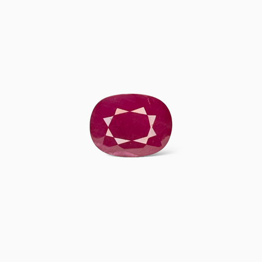 Natural Burmese Ruby Manik Stone 6.51 Carats Oval Cut 12.61x 9.59x 5.60 mm