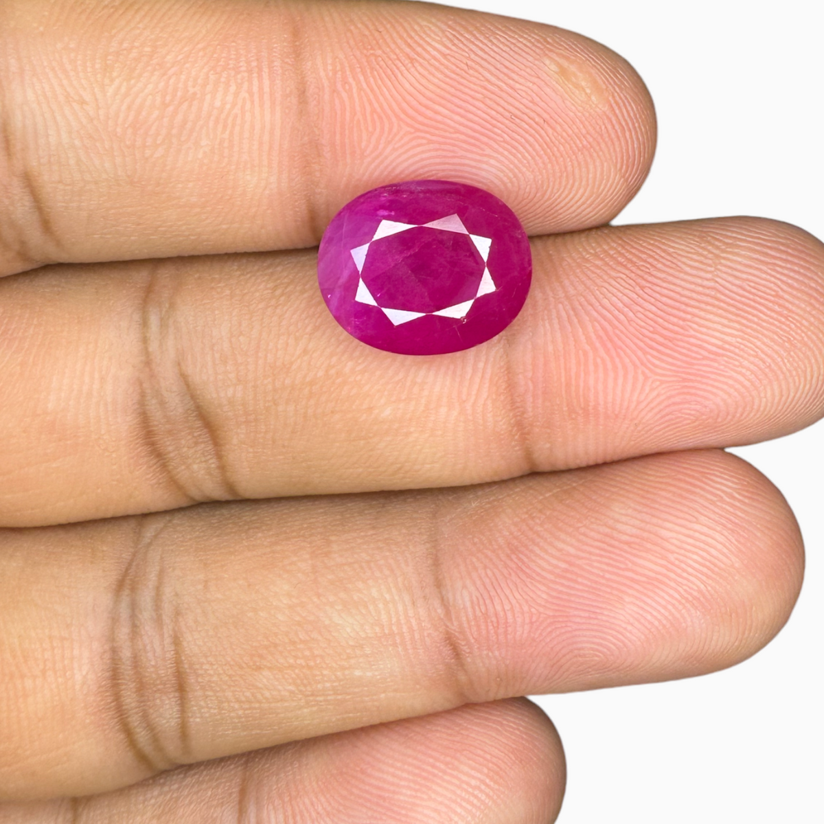 Natural Burmese Ruby Manik Stone 7.54 Carats Oval Cut 13x10.72x 5.50 mm