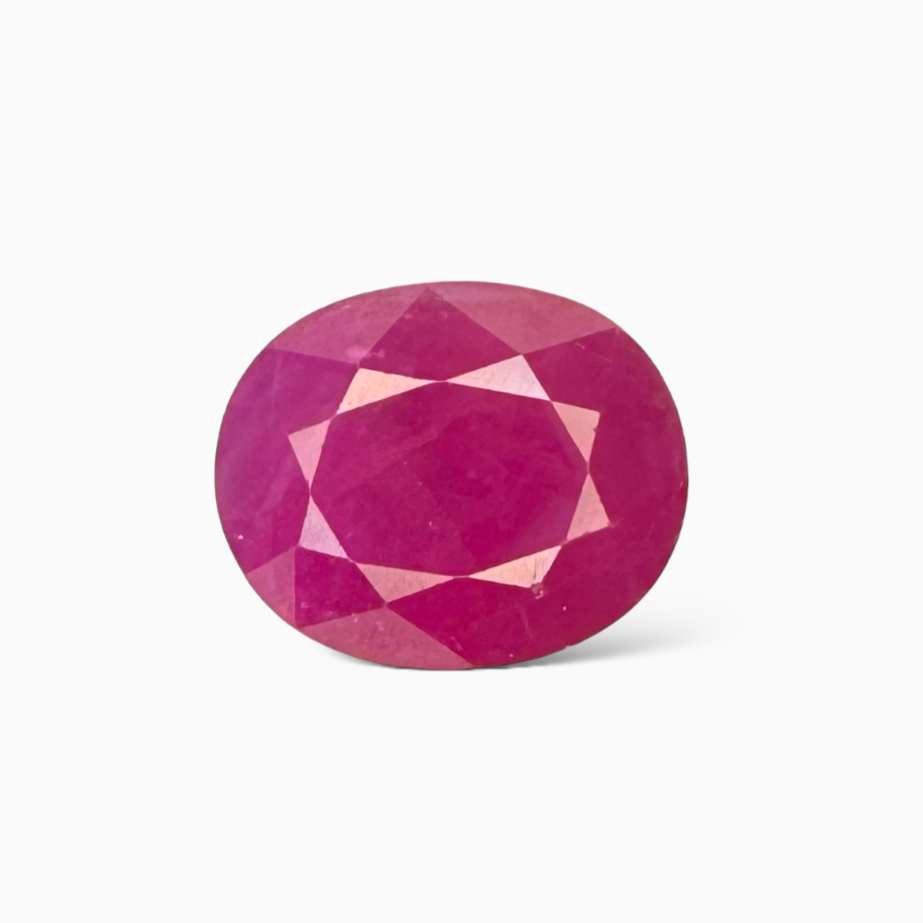 Natural Burmese Ruby Manik Stone 7.54 Carats Oval Cut 13x10.72x 5.50 mm