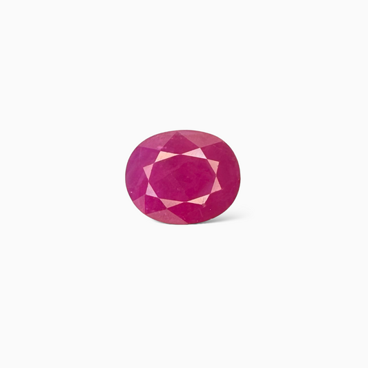 Natural Burmese Ruby Manik Stone 7.54 Carats Oval Cut 13x10.72x 5.50 mm