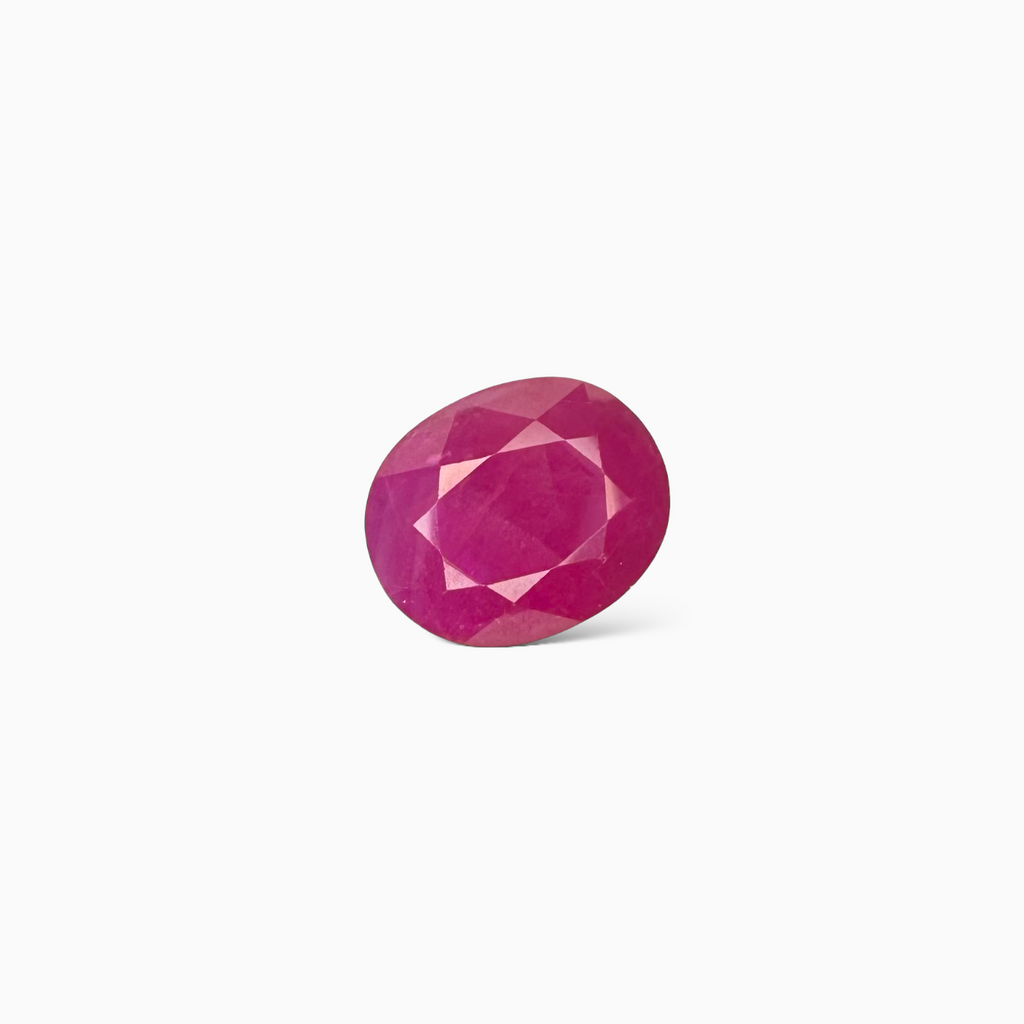Natural Burmese Ruby Manik Stone 7.54 Carats Oval Cut 13x10.72x 5.50 mm