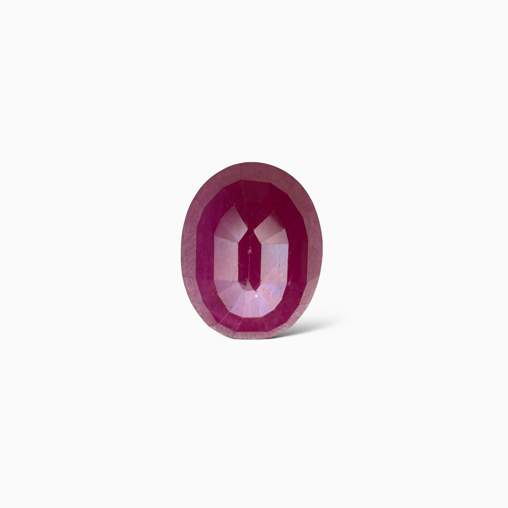Natural Burmese Ruby Manik Stone 8.65 Carats Oval Cut  13.53x10.67x6.26 mm