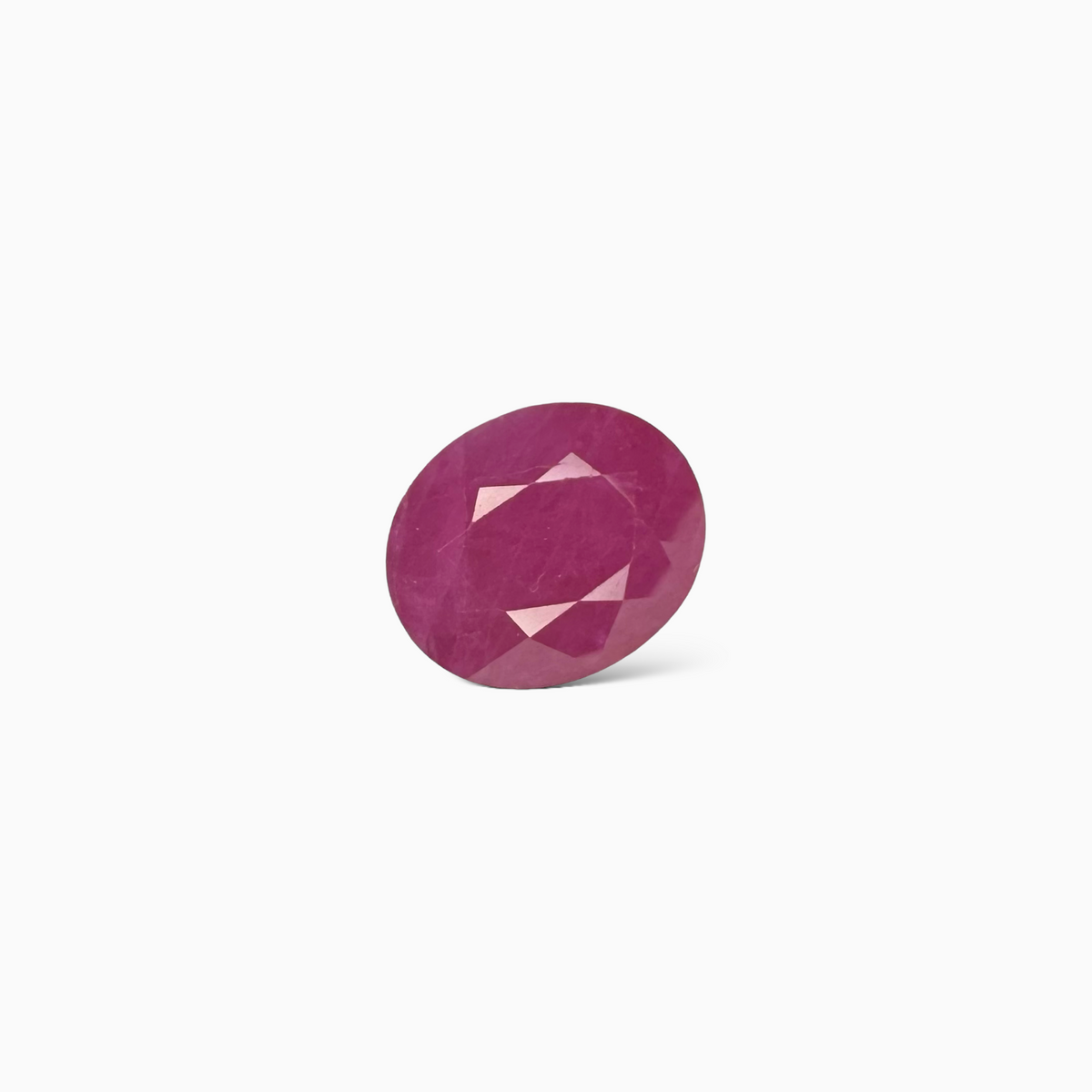 Natural Burmese Ruby Manik Stone 9.54 Carats Oval Cut 12.43x10.42x7.63mm