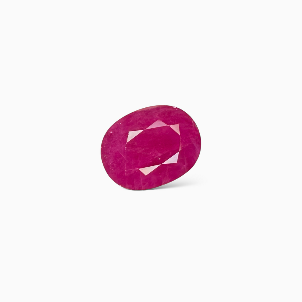 Natural Burmese Ruby Manik Stone 9.87 Carats Oval Cut 14.83x14.49x 5.85 mm