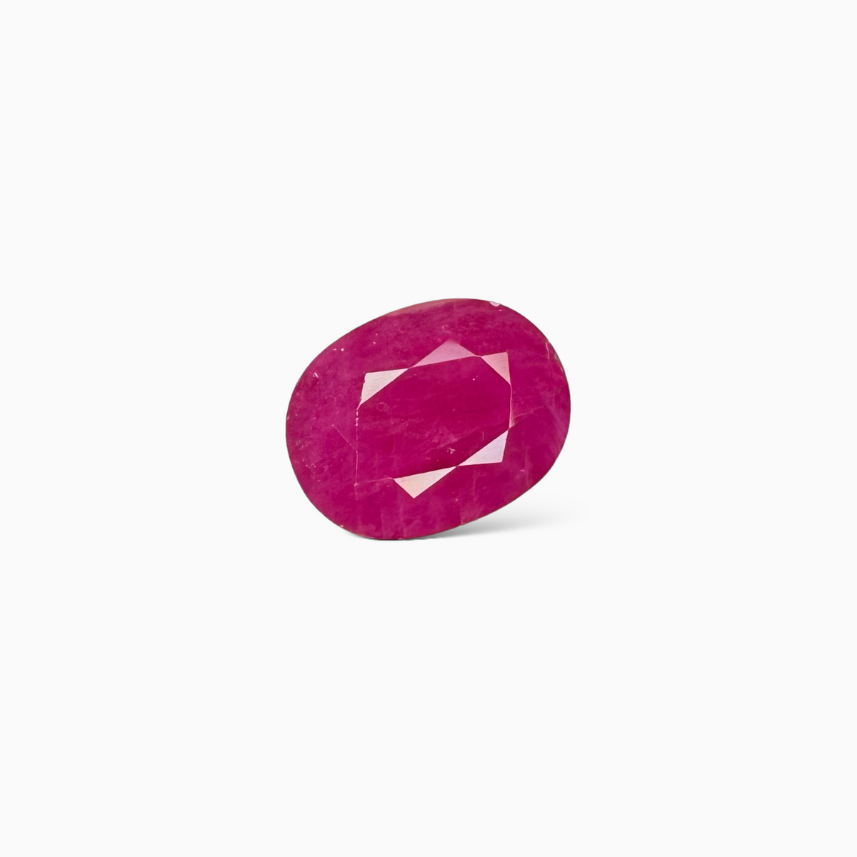 Natural Burmese Ruby Manik Stone 9.87 Carats Oval Cut 14.83x14.49x 5.85 mm