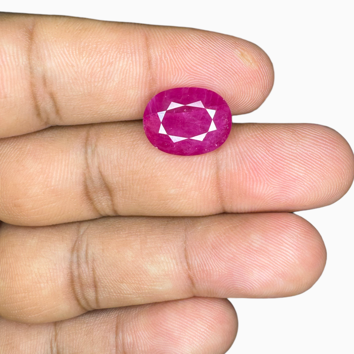 Natural Burmese Ruby Manik Stone 9.87 Carats Oval Cut 14.83x14.49x 5.85 mm