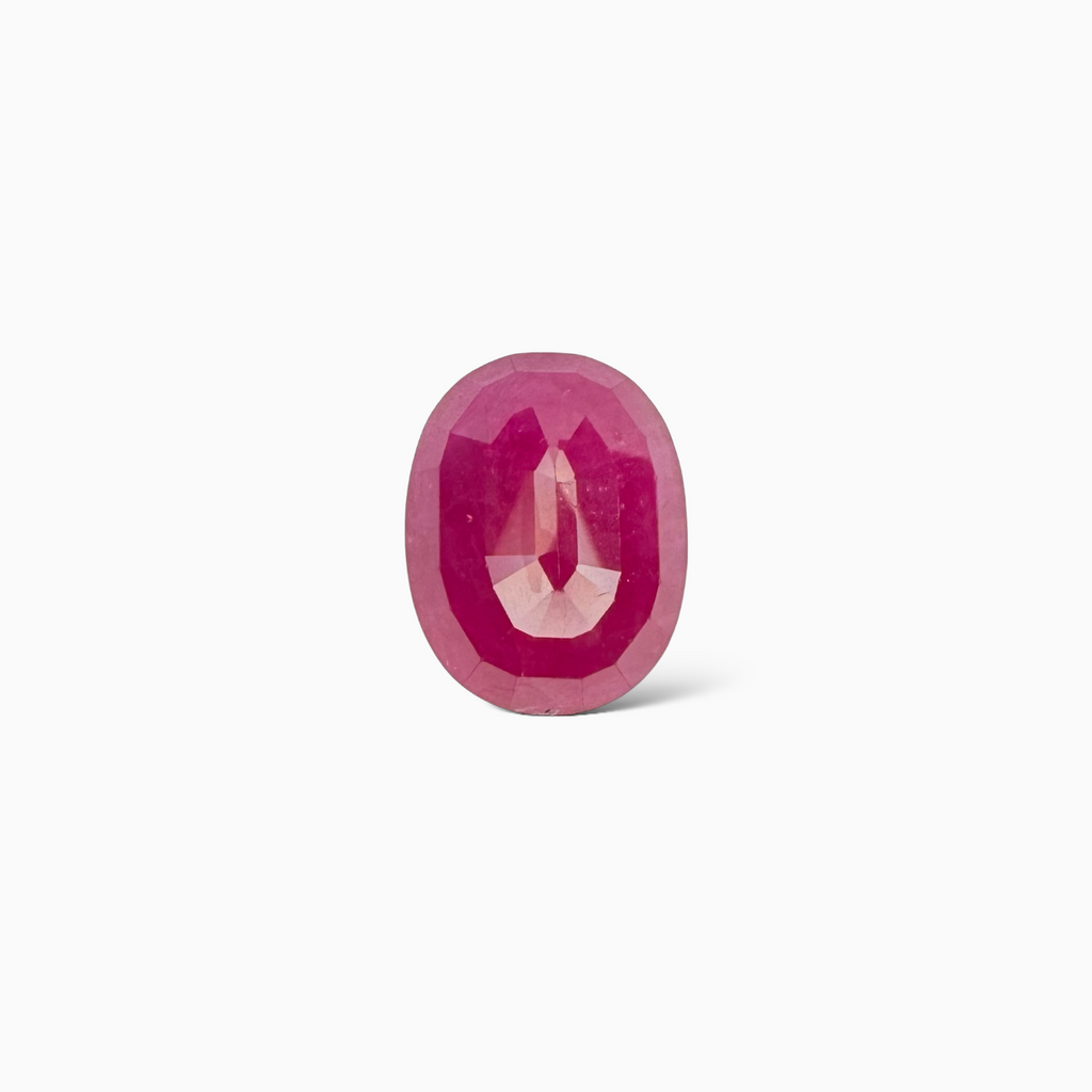 Natural Burmese Ruby Manik Stone 9.87 Carats Oval Cut 14.83x14.49x 5.85 mm