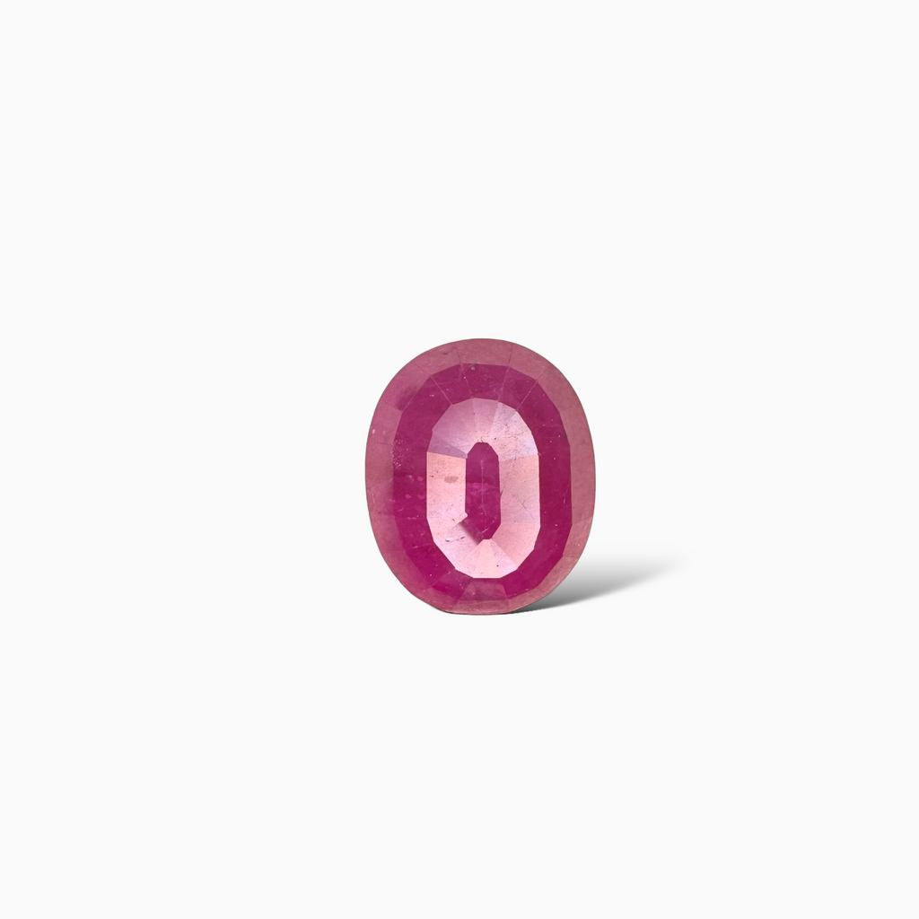 Natural Burmese Ruby Manik Stone Oval Cut 10.66 Carats , 14.35x11.84x6.46 mm From Burma