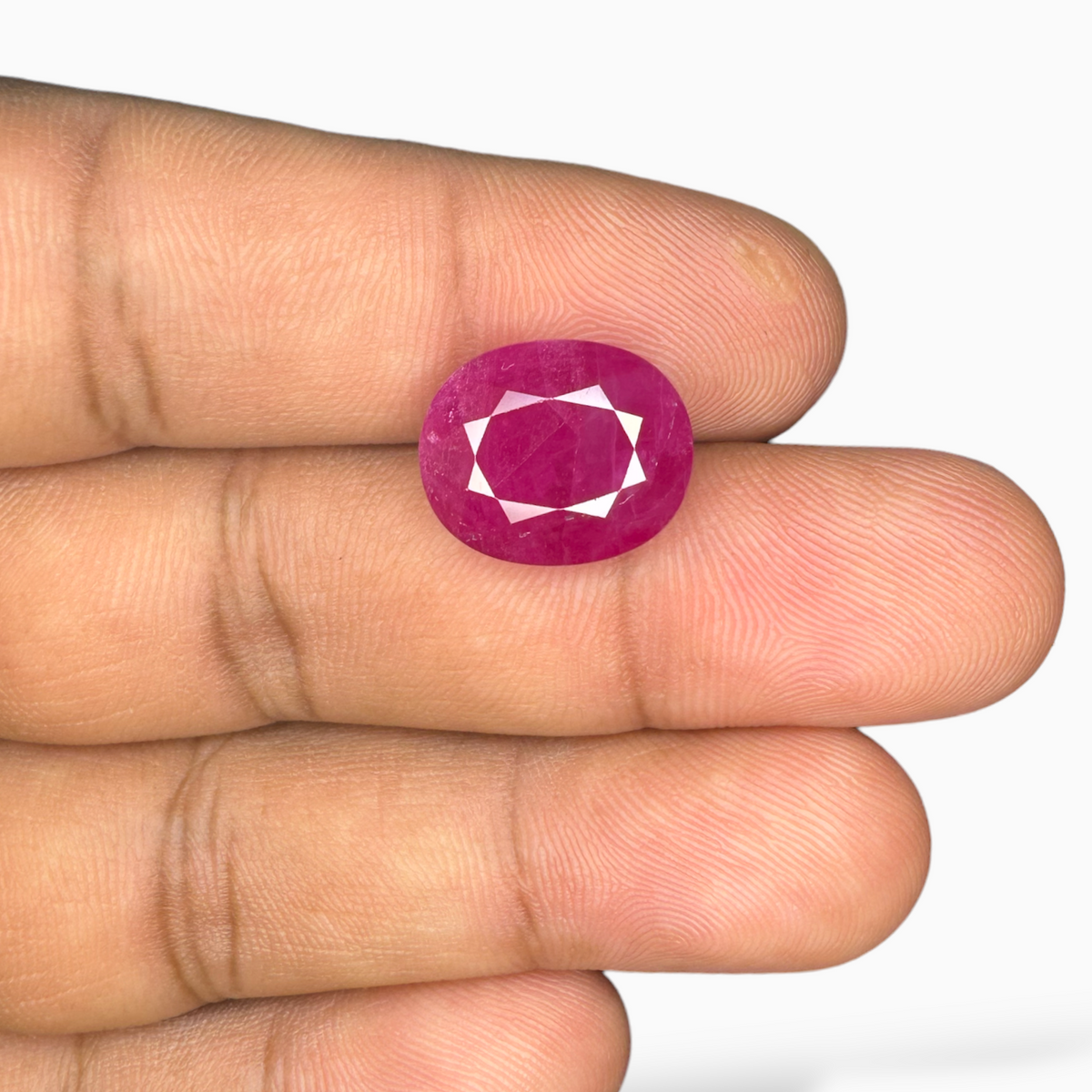 Natural Burmese Ruby Manik Stone Oval Cut 10.66 Carats , 14.35x11.84x6.46 mm From Burma