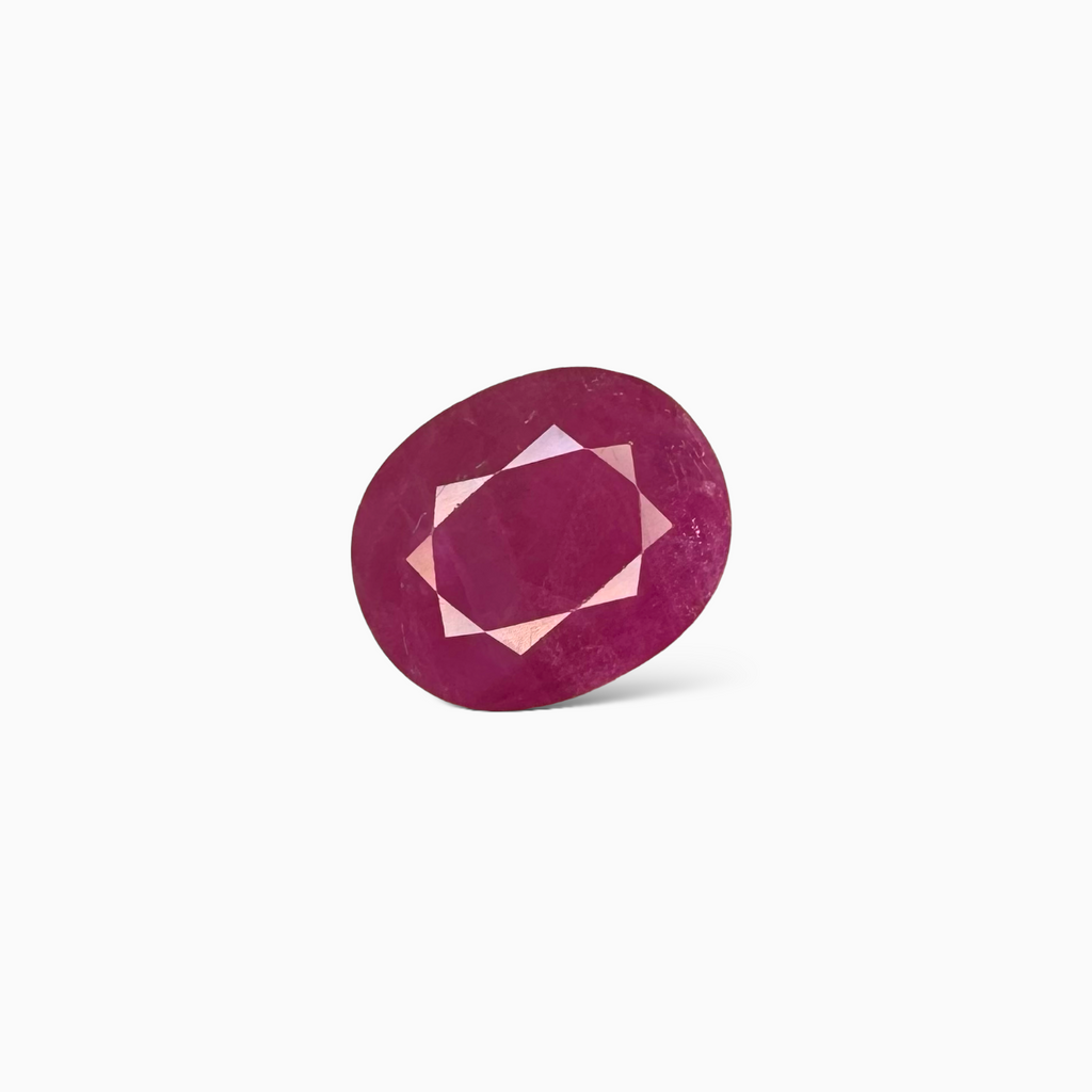 Natural Burmese Ruby Manik Stone Oval Cut 10.66 Carats , 14.35x11.84x6.46 mm From Burma
