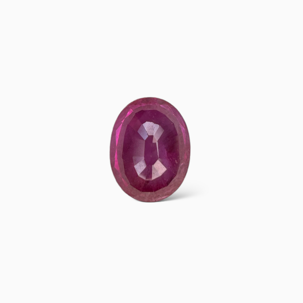 Natural Burmese Ruby Manik Stone Oval Cut 2.48 Carats , 8.48x6.61x4.75 mm From Burma