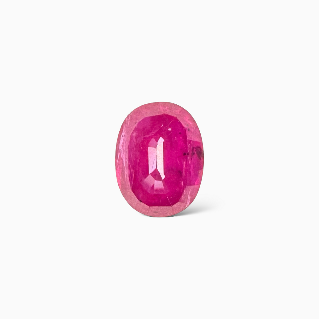Natural Burmese Ruby Manik Stone Oval Cut 5.28  Carats , 11.54x8.88x5.21mm From Burma