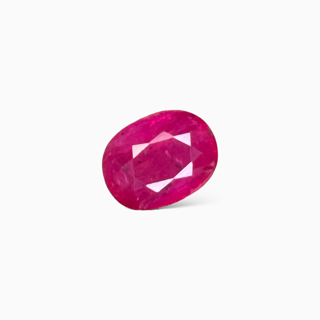 Natural Burmese Ruby Manik Stone Oval Cut 5.28  Carats , 11.54x8.88x5.21mm From Burma