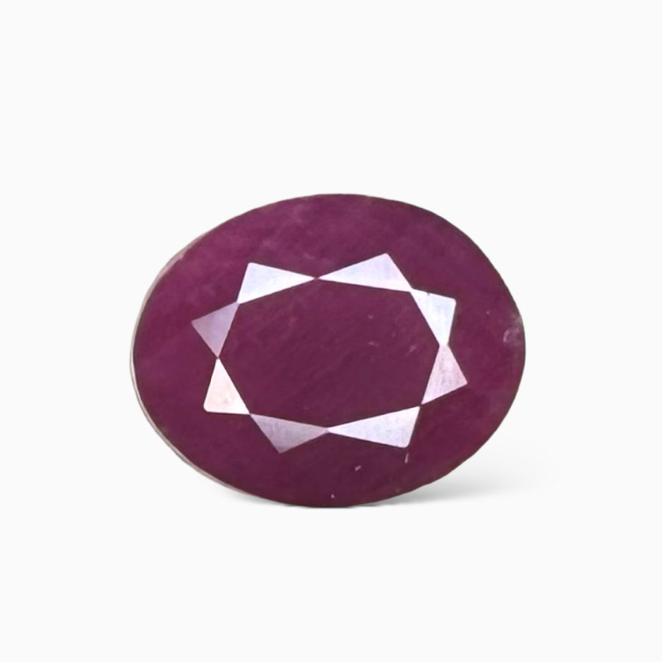 Natural Burmese Ruby Manik Stone Oval Cut 9 Carats , 11x8.96x6.94mm From Burma