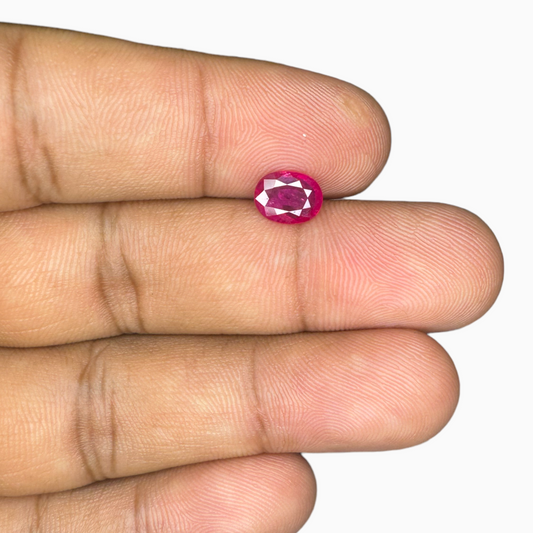 Natural Burmese Ruby Oval 1.22 carat  8x6mm