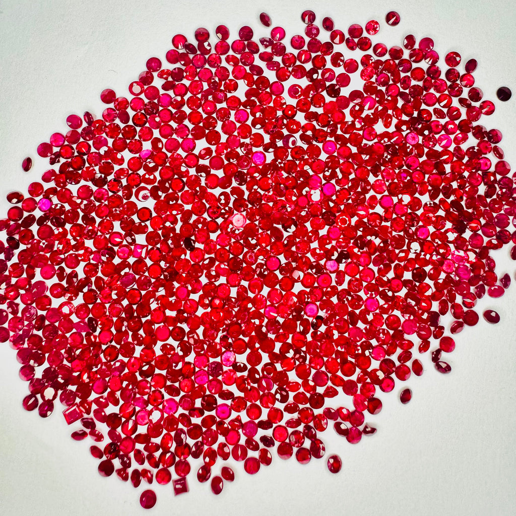 Natural Burmese Ruby Round 0.8mm - 3mm (Manik)