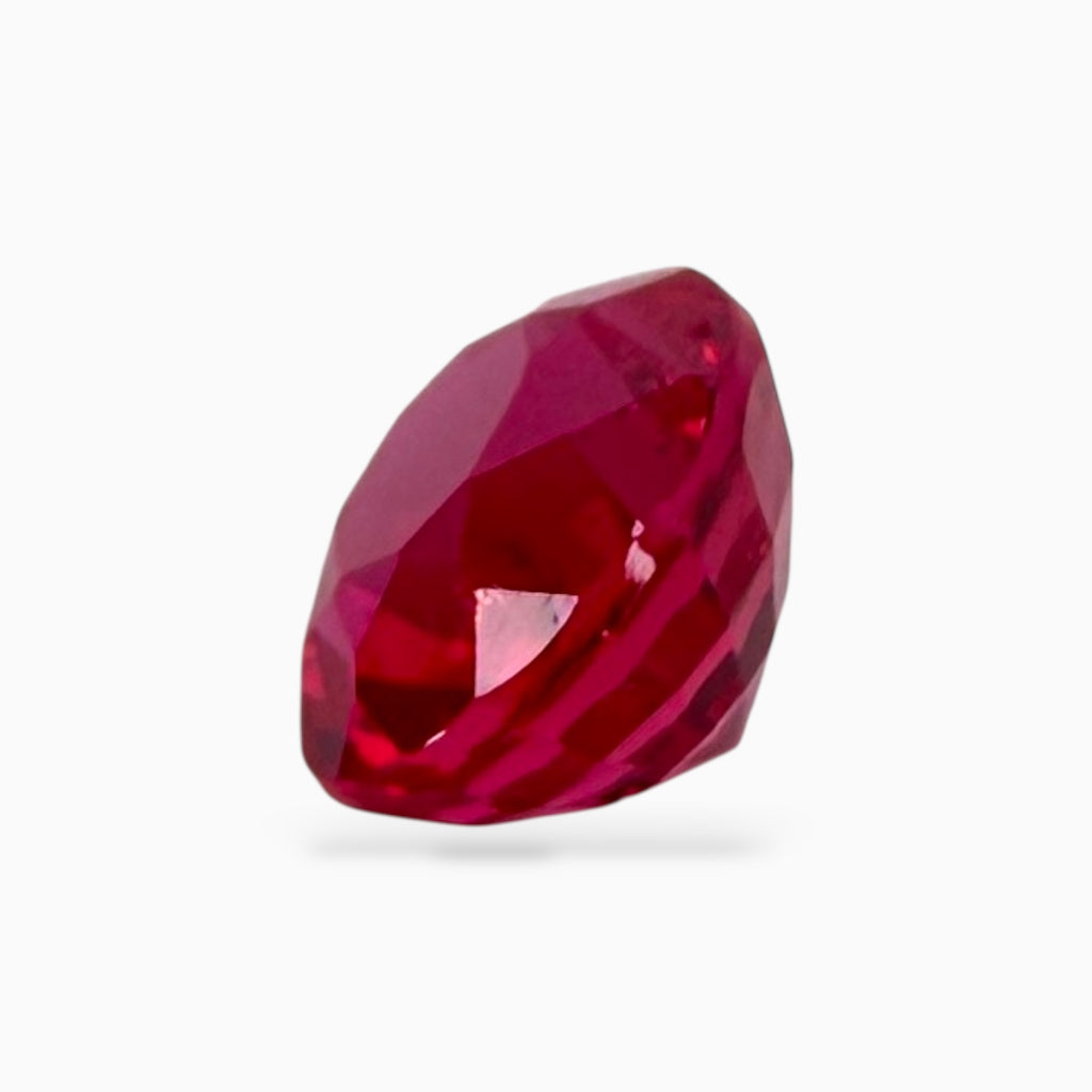 Natural Burmise Ruby 0.96 Carats Oval Cut 5.51 x 5.05 x 3.71 MM Certified