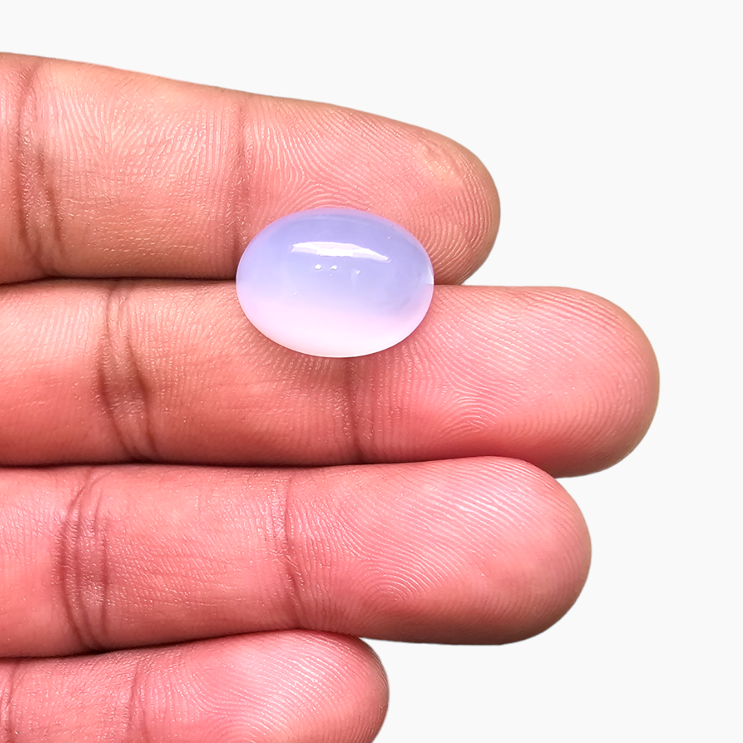 Natural Chalcedony Stone 12.20 Carats Oval Cabochon Cut (16x12mm)