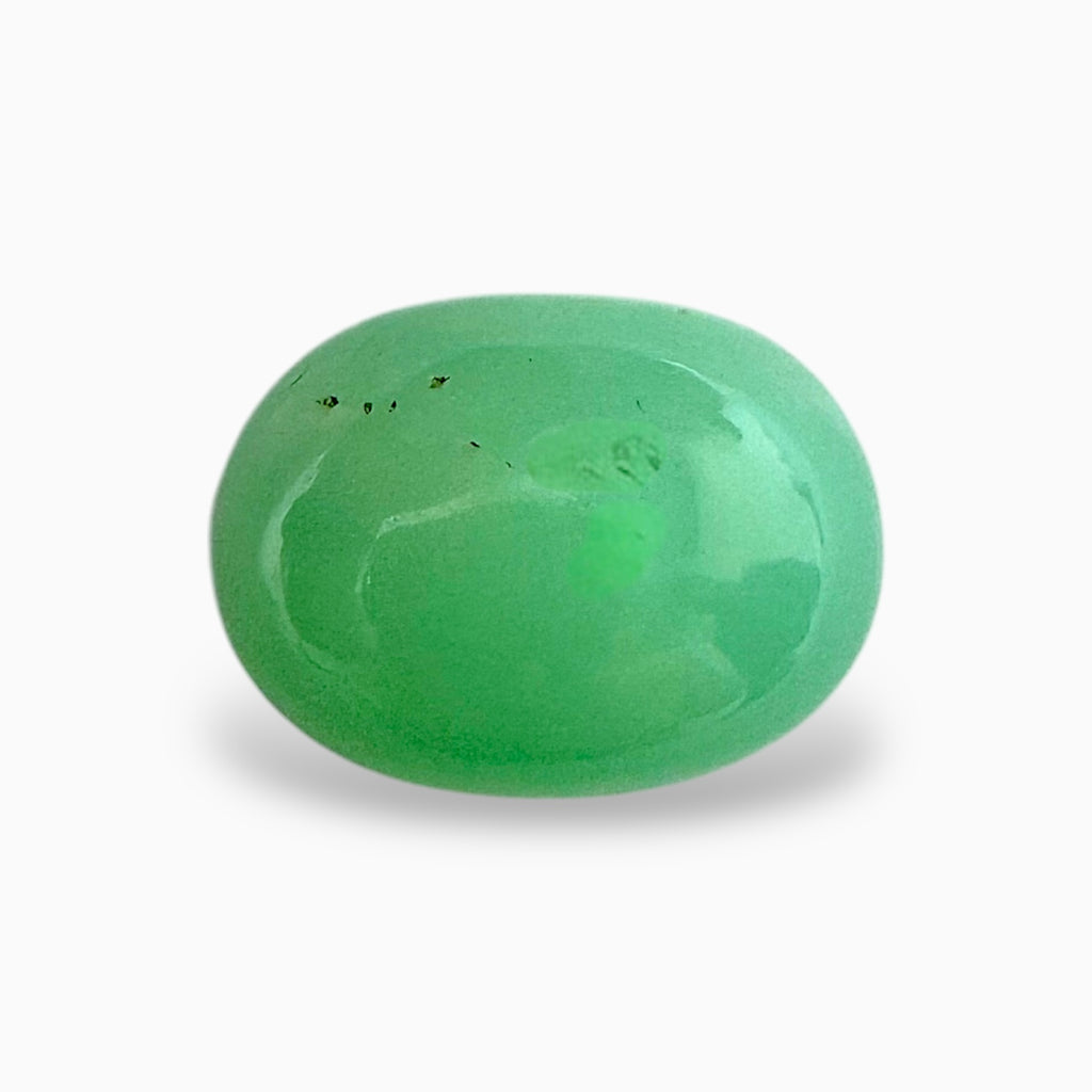 Natural Chrysoprase Stone in Oval Shape Green