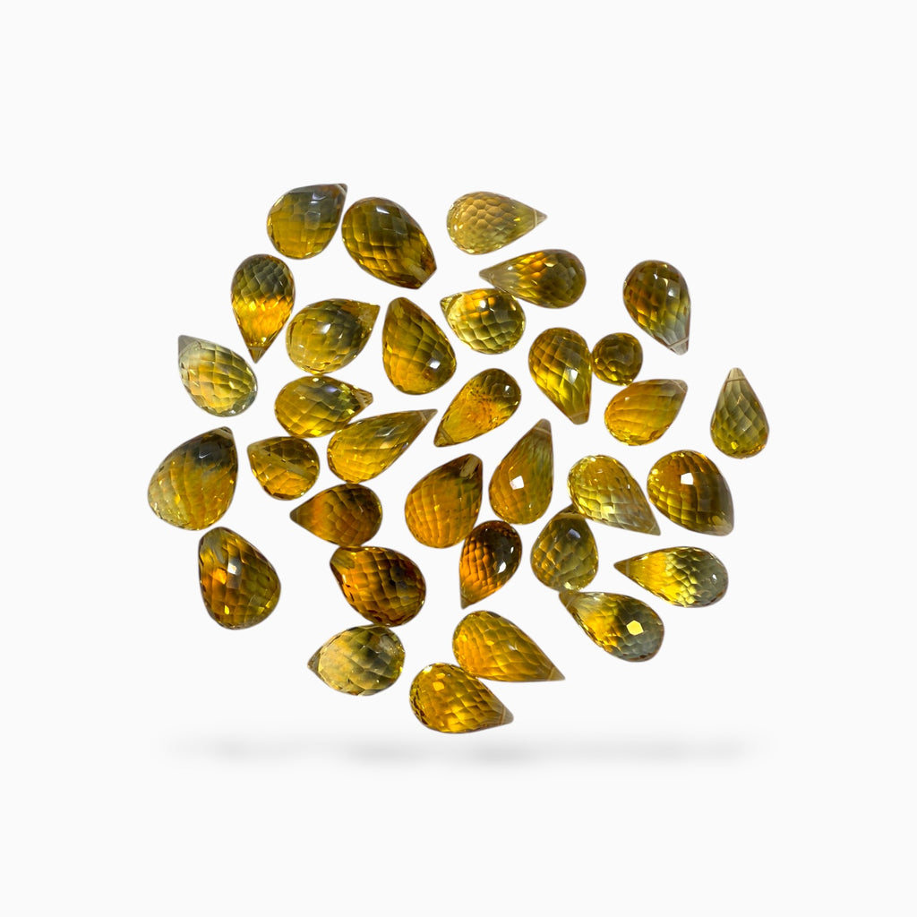 Natural Cirine Stone briolette With Drill For Jewellery From 1 - 5 Carats