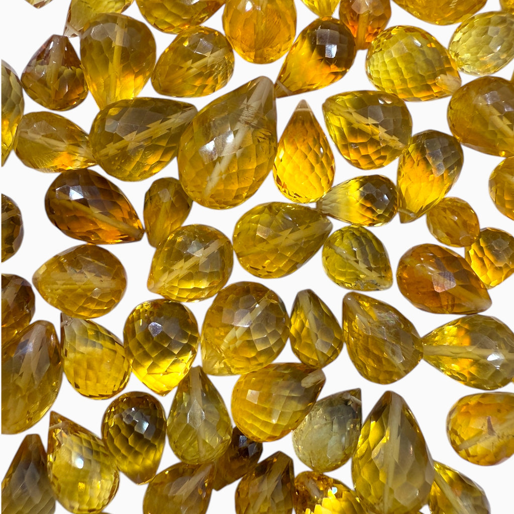 Natural Cirine Stone briolette With Drill For Jewellery From 1 - 5 Carats