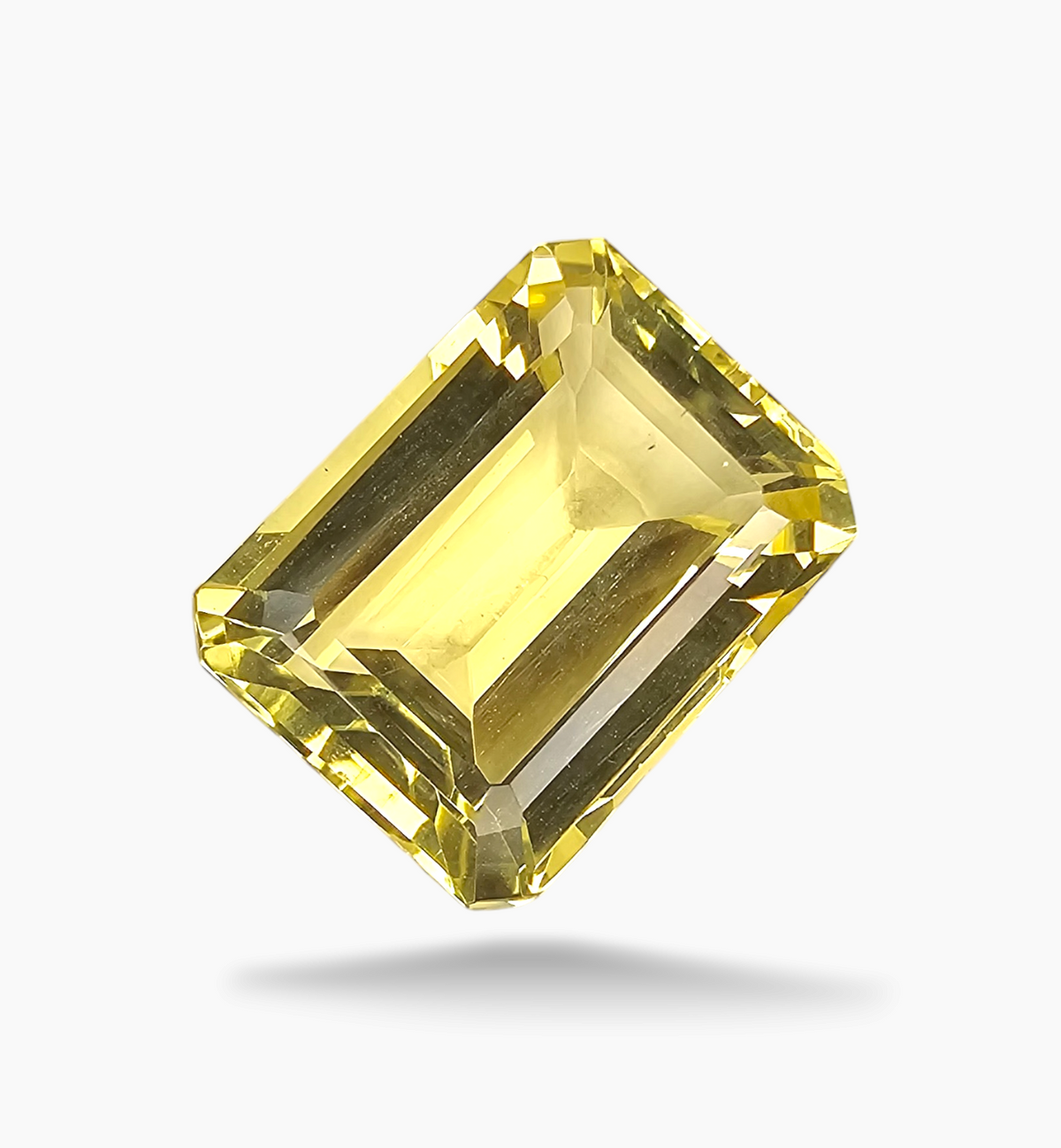Natural Citrine Crystal 11.70 Carats Emerald Cut Shape Size 16x12mm