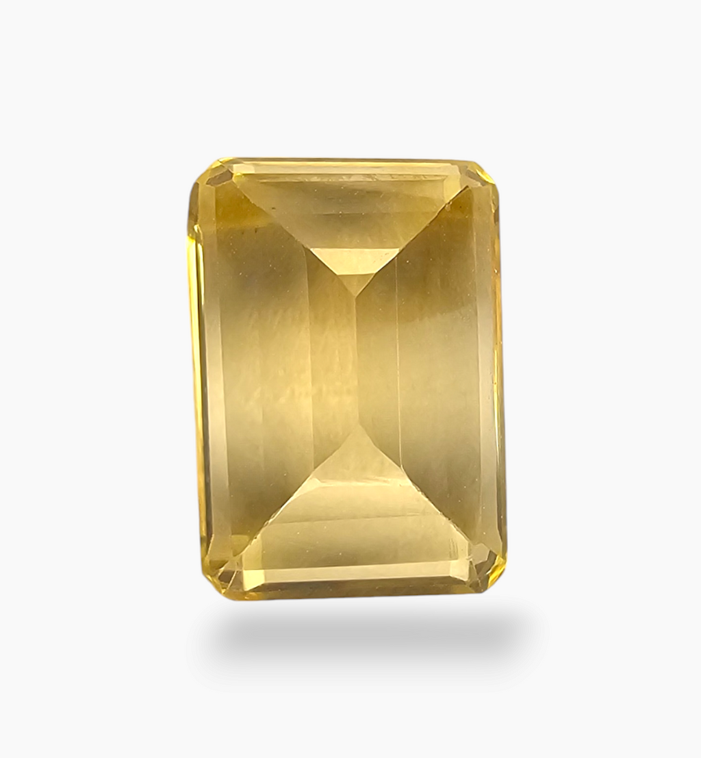 Natural Citrine Crystal 7.15 Carats Emerald Cut Shape Size  13.8x9.8mm