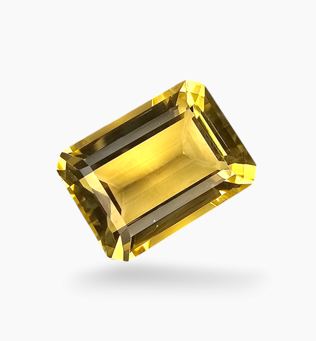 Natural Citrine Crystal 7.50 Carats Emerald Cut Shape Size  14x10 mm