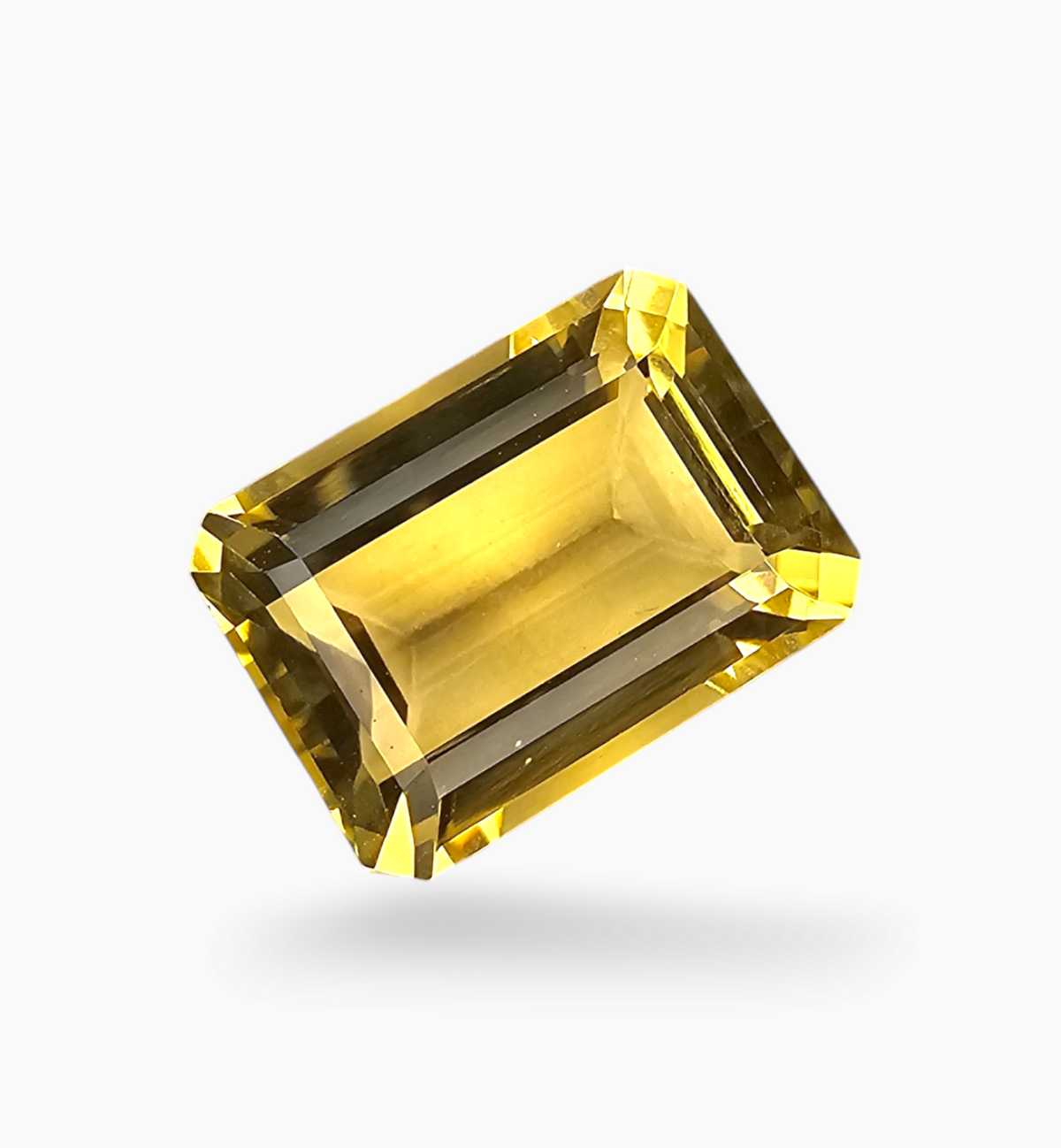 Natural Citrine Crystal 7.50 Carats Emerald Cut Shape Size  14x10 mm
