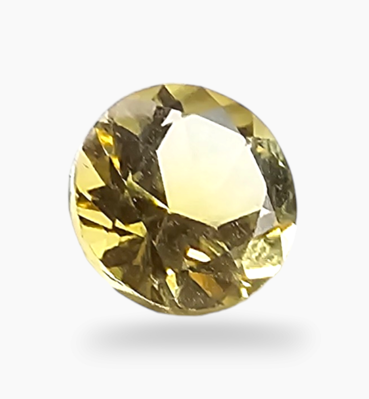 Natural Citrine Stone 0.86 Carats Round ( 6mm) spineless
