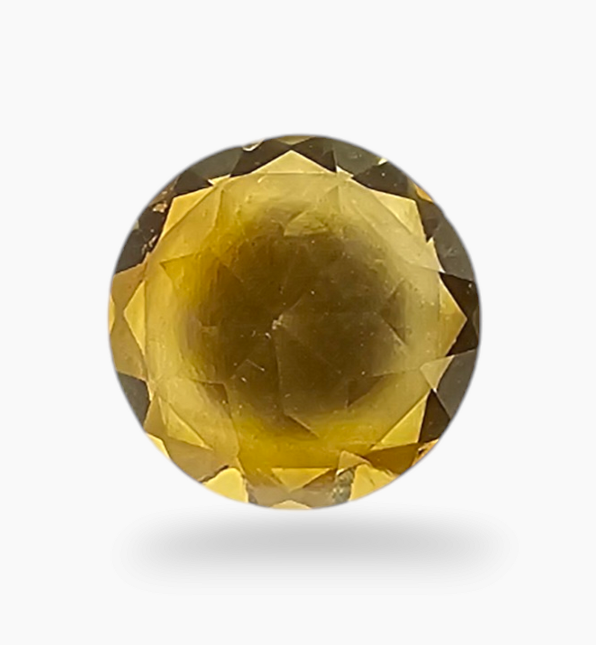 Natural Citrine Stone 0.98 Carats Round ( 7 mm) spiritless