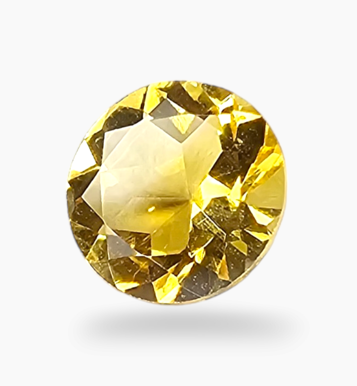 Natural Citrine Stone 0.98 Carats Round ( 7 mm) spiritless