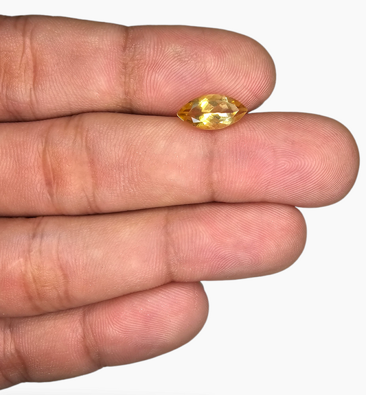 Natural Citrine Stone 1.86 Carats Marquise Shape Size 12x6mm