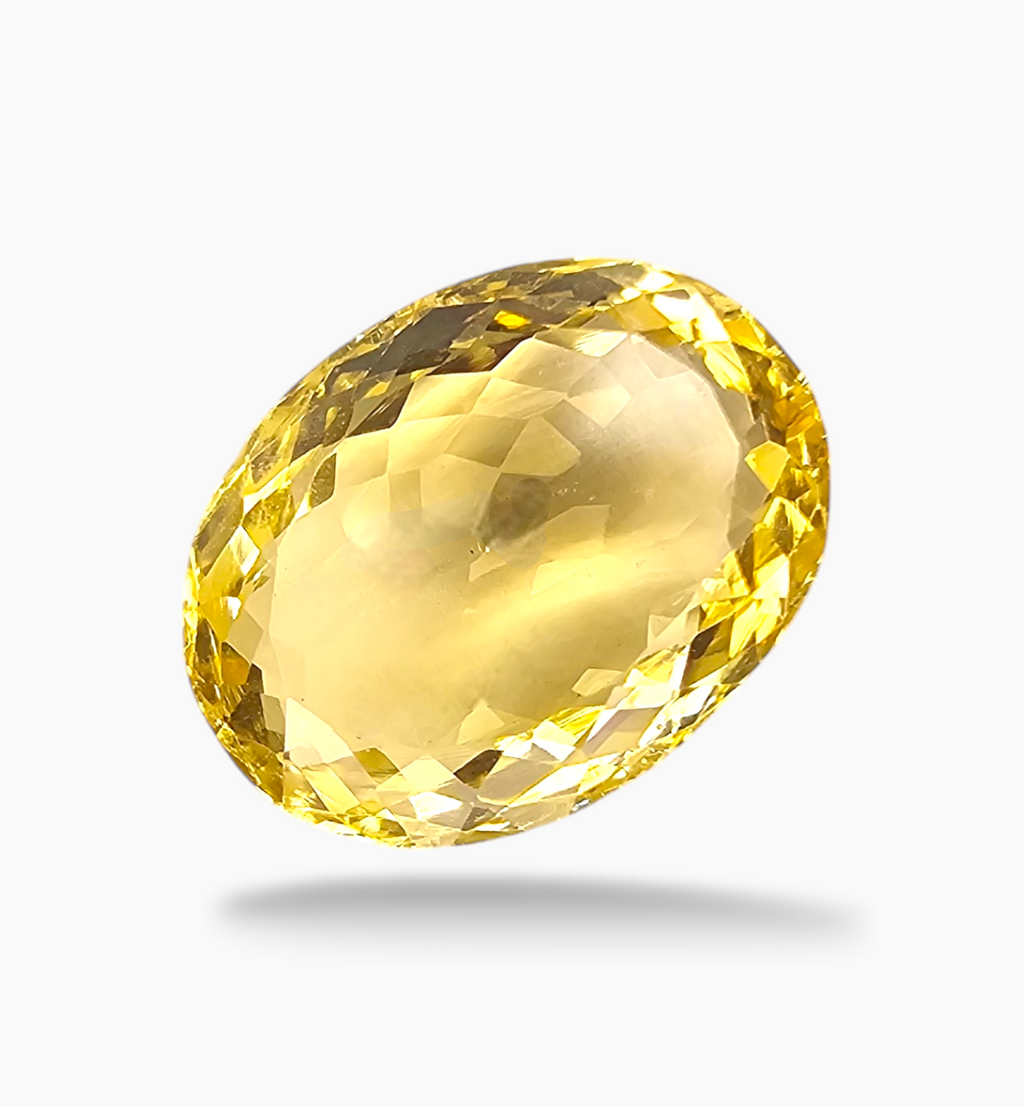 Natural Citrine Stone 10.21 Carats Oval Shape Size 16.5x12.5mm